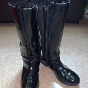 Black Rainy leather boots